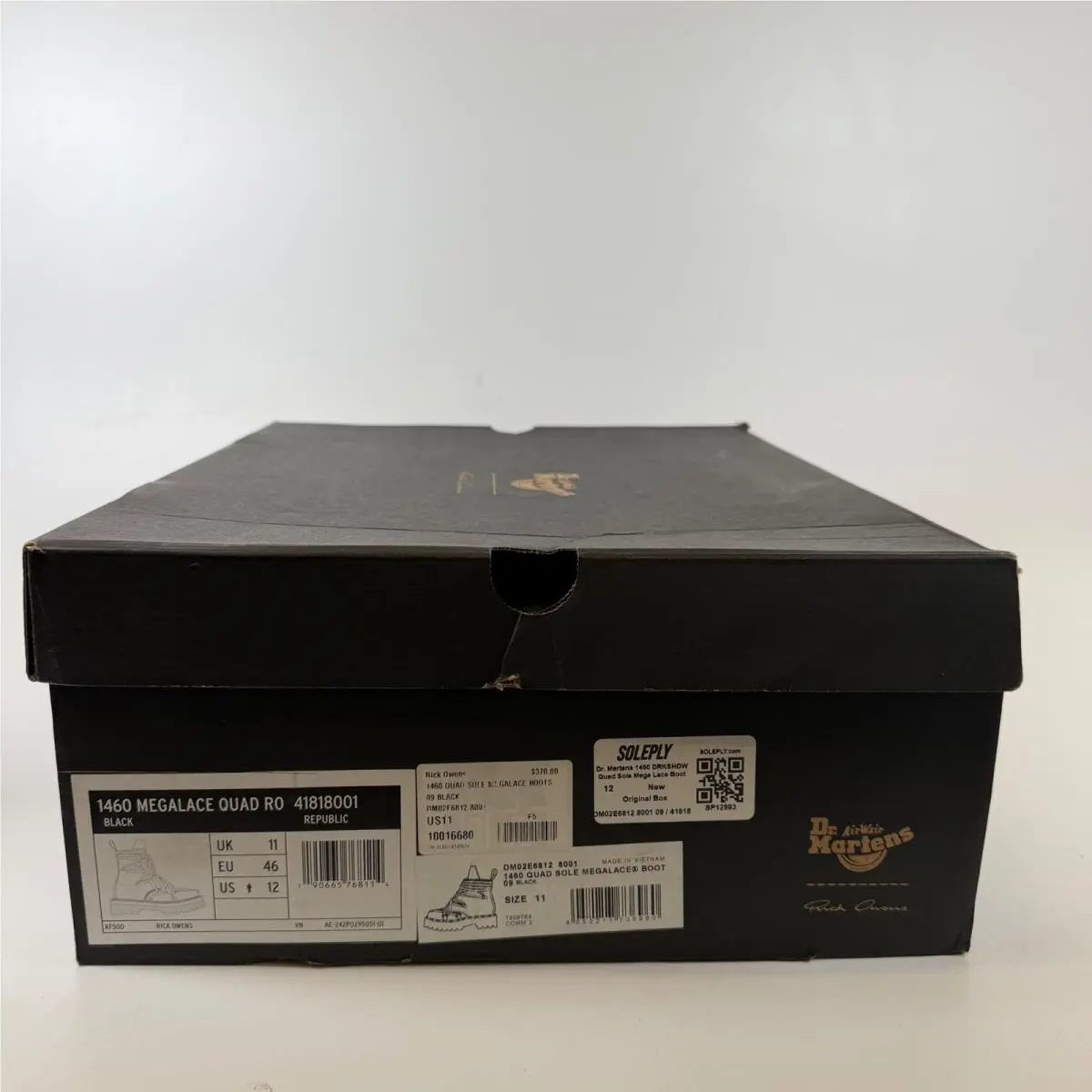 Dr. Martens shoes - 1460 DRKSHDW Quad Sole Mega Lace Boot - Black 7