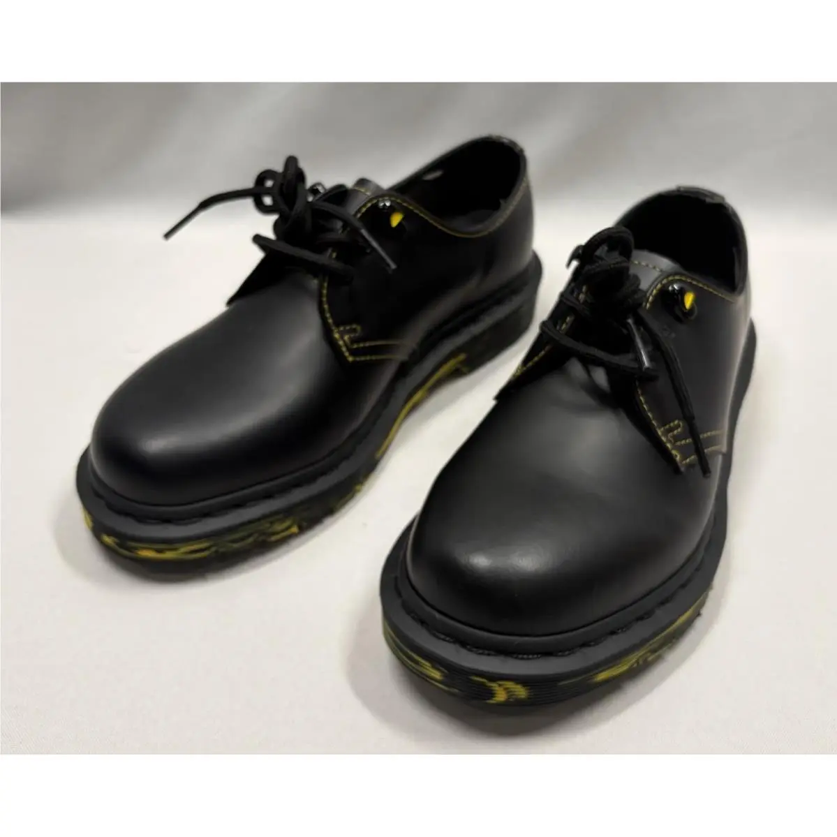 Dr. Martens shoes - Dr. Martens 1461 Marbled Black Yellow - Black 1