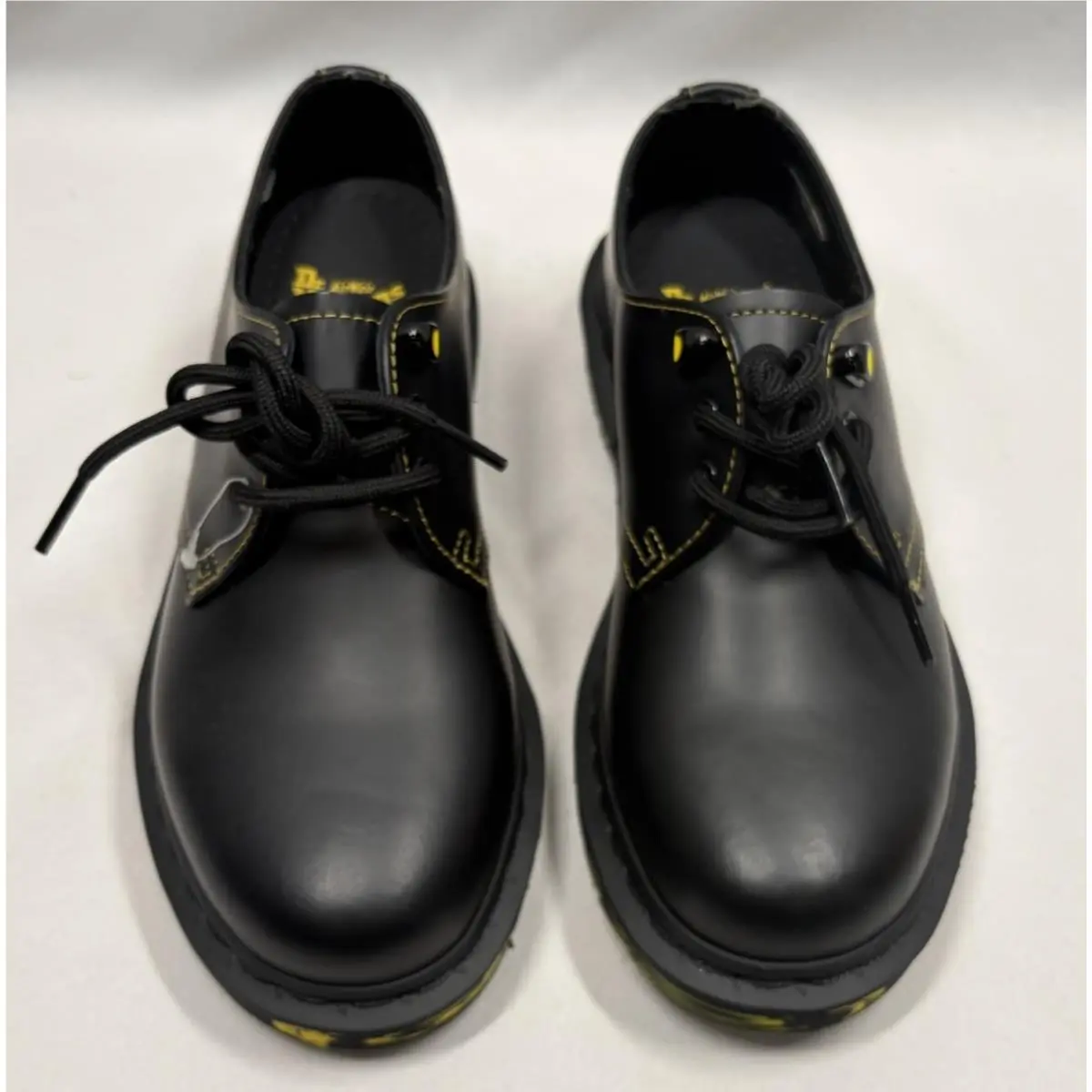 Dr. Martens shoes - Dr. Martens 1461 Marbled Black Yellow - Black 2