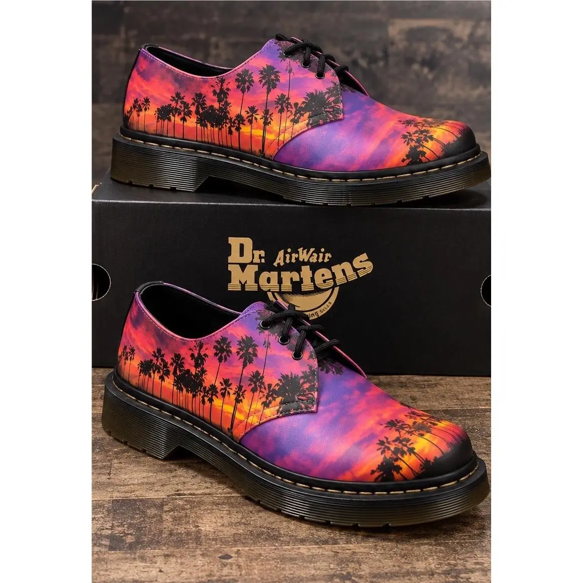 Dr Martens 1461 LA Backhand Palm Tree Sunset Shoes Mens 10 EU 43 27257001