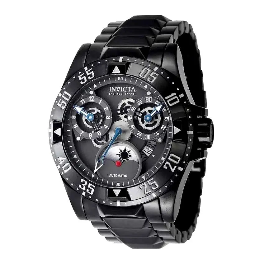 Invicta Reserve Excursion Black Automatic NH35A. Men`s 49.5 MM Watch- 47572