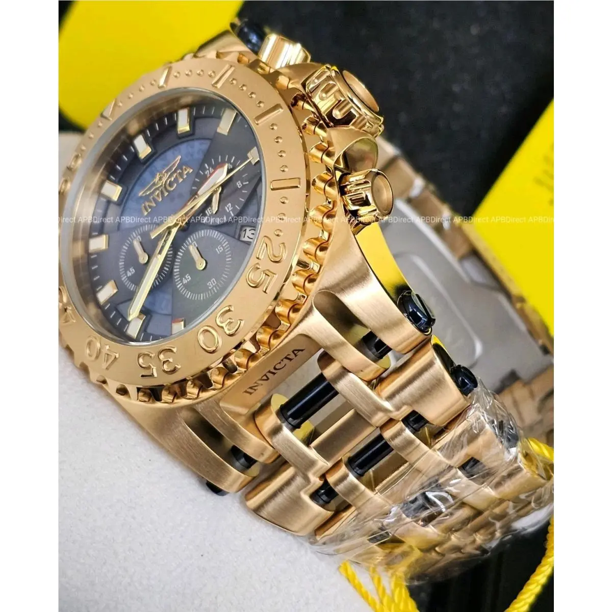 Invicta - Chaos - Coalition Forces Gold Plated SS - 50mm Chronograph Mens Watch