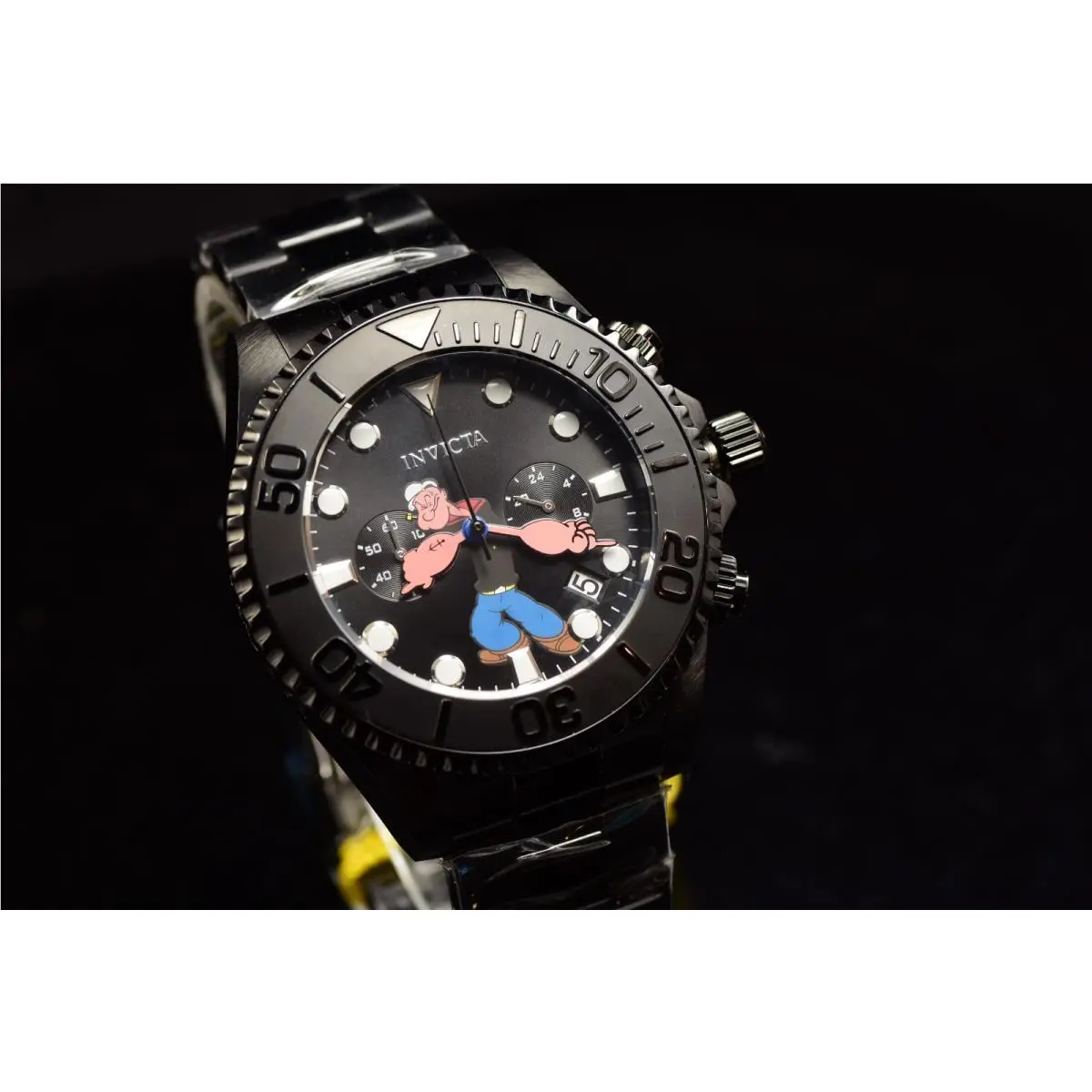 Invicta Character Popeye Grand Divermen`s Black SS Watch-lim ED 0122/3000