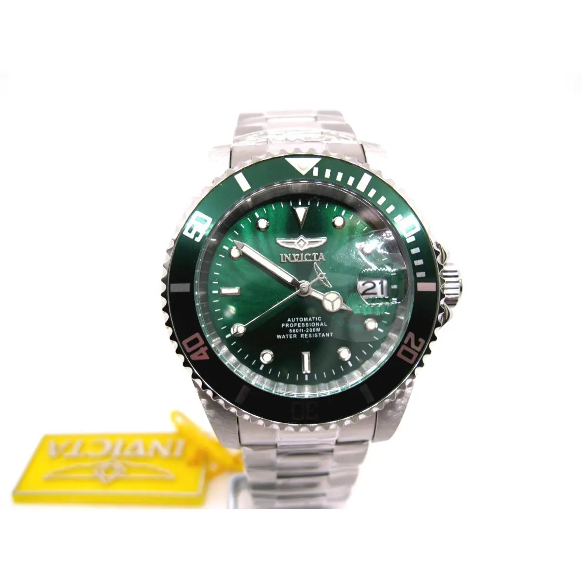 Invicta Pro Diver 40MM Green Dial NH35A. Mech/auto Men`s 200M Watch Rare