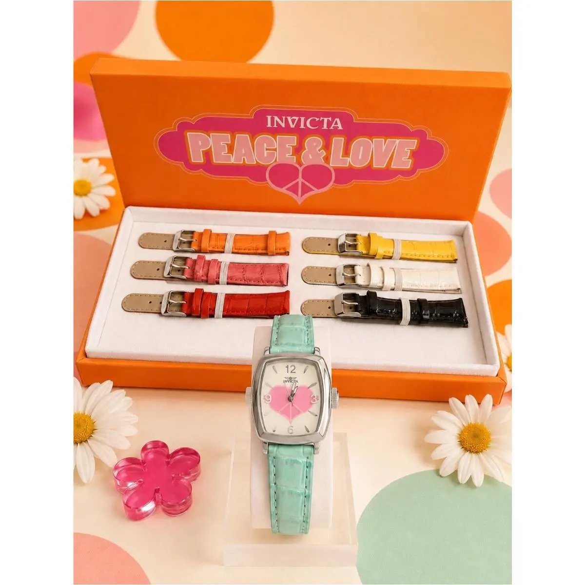 Invicta Peace Love Baby Lupah Watch 7 Interchangeable Straps