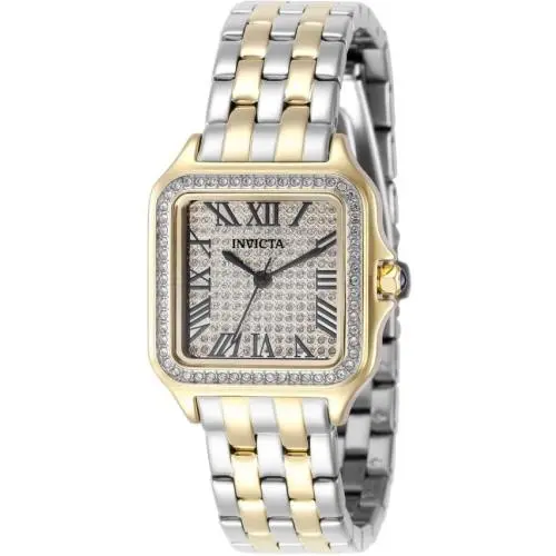 Invicta Women`s 50625 Angel Quartz PC21 28MM Silver Dial Two-tone Steel Watch