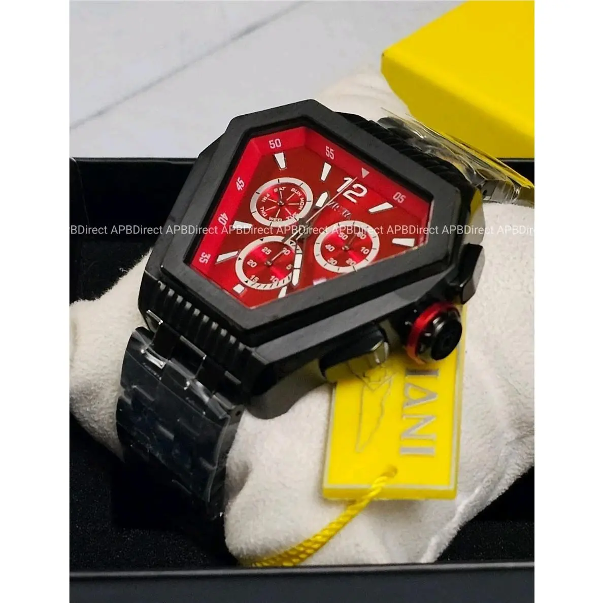 Invicta - Speedway Swiss Z60 - Red Dial Chronograph Black Quartz Mens Watch