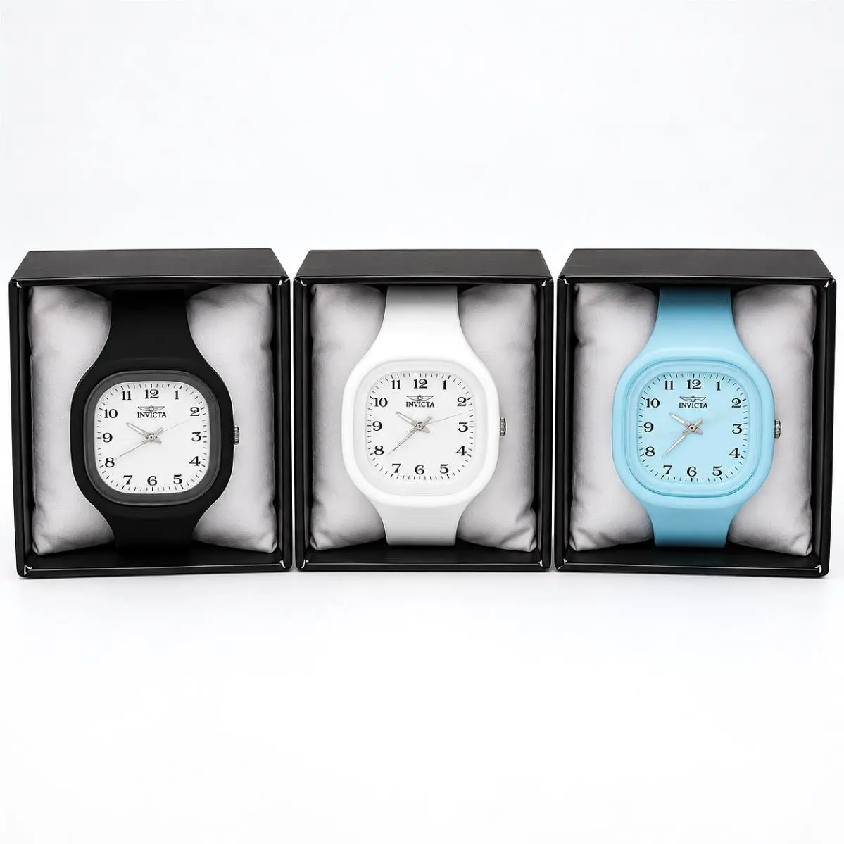 Invicta 3 Watch Bundle Celestial Velvion Black White Blue Quartz 45mm
