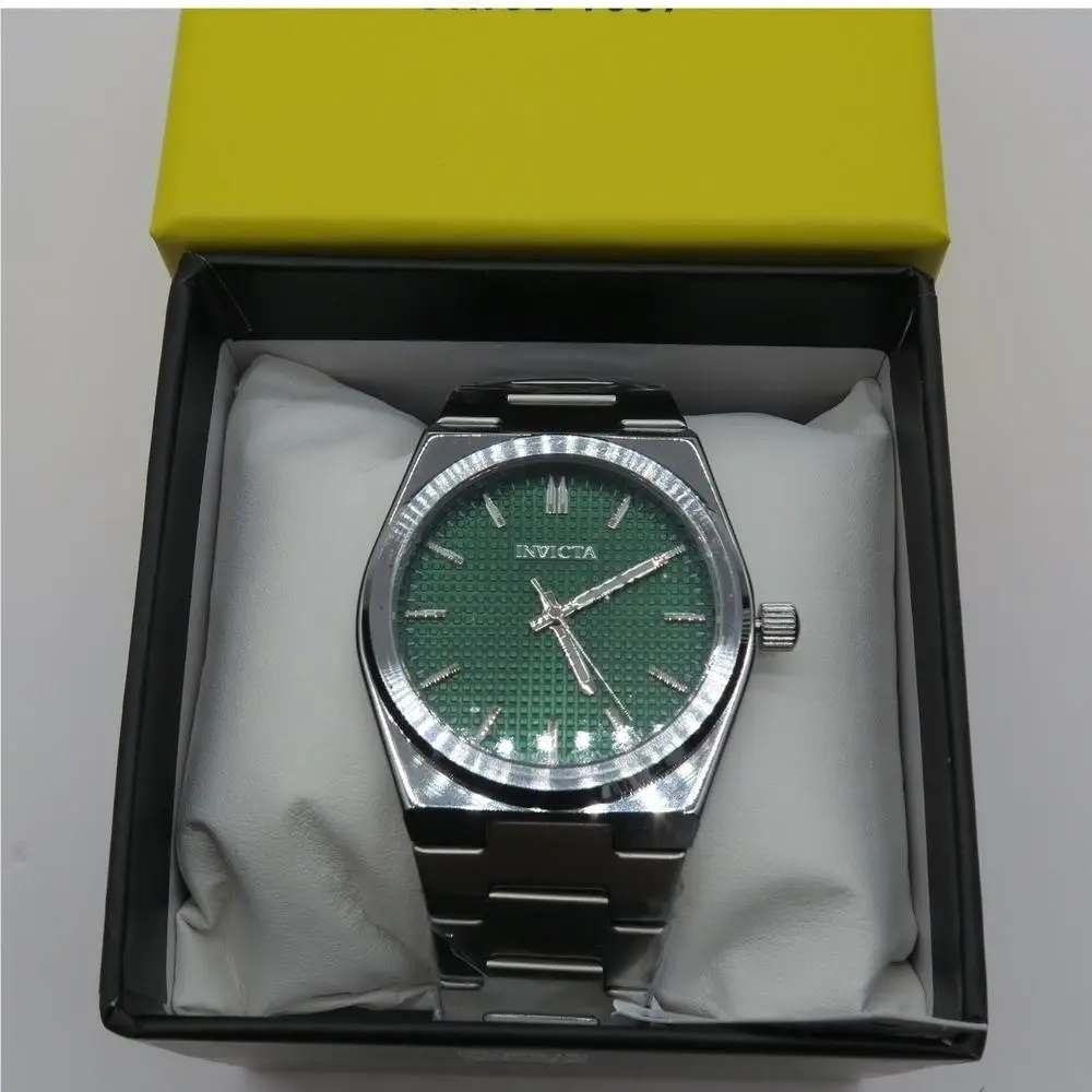 Invicta Mens Specialty Green Dial Stainless Steel Bracelet Watch 69405