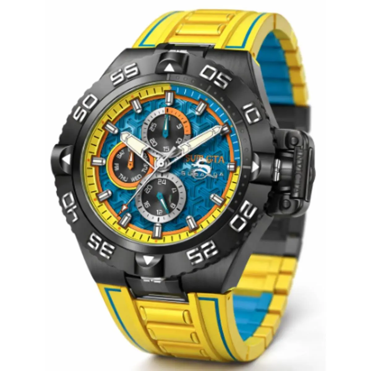 Invicta Subaqua Noma IV Men`s Watch - 50mm Yellow Blue 49877