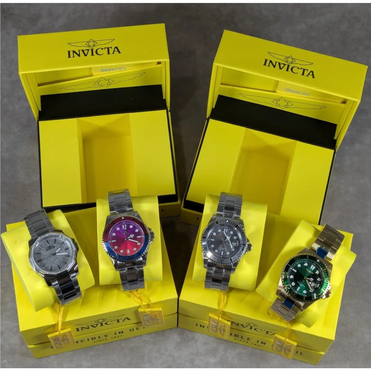 4 Invicta Watch Lot Pro Diver Speedway 50937 50889 30027 49125