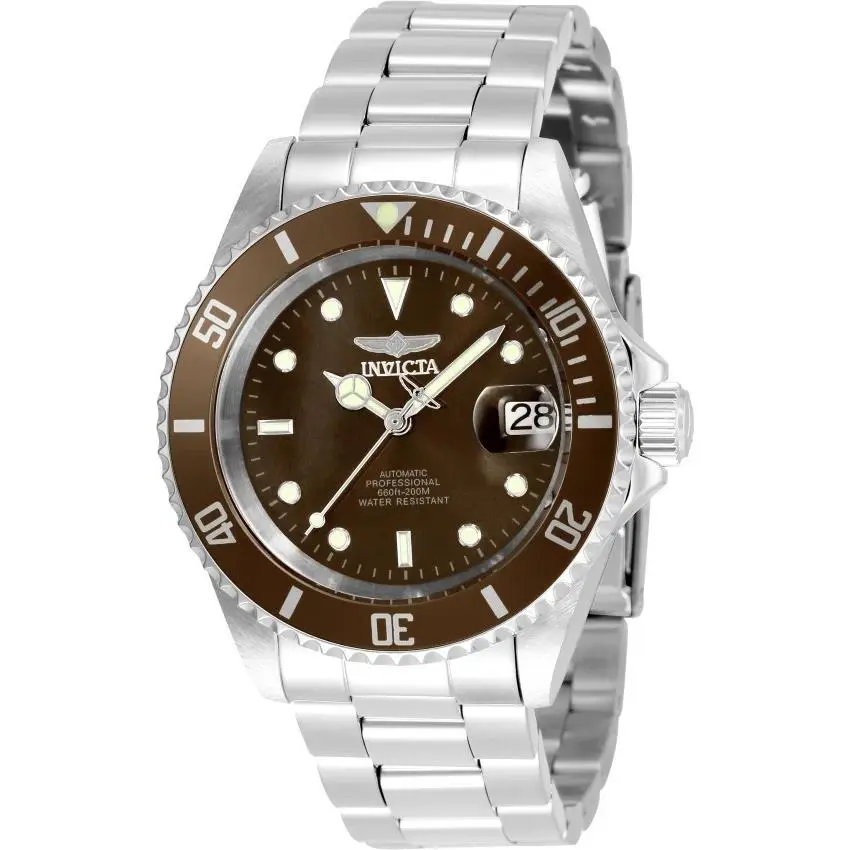 Invicta Men`s Automatic Pro Diver Brown Watch 40mm 35689