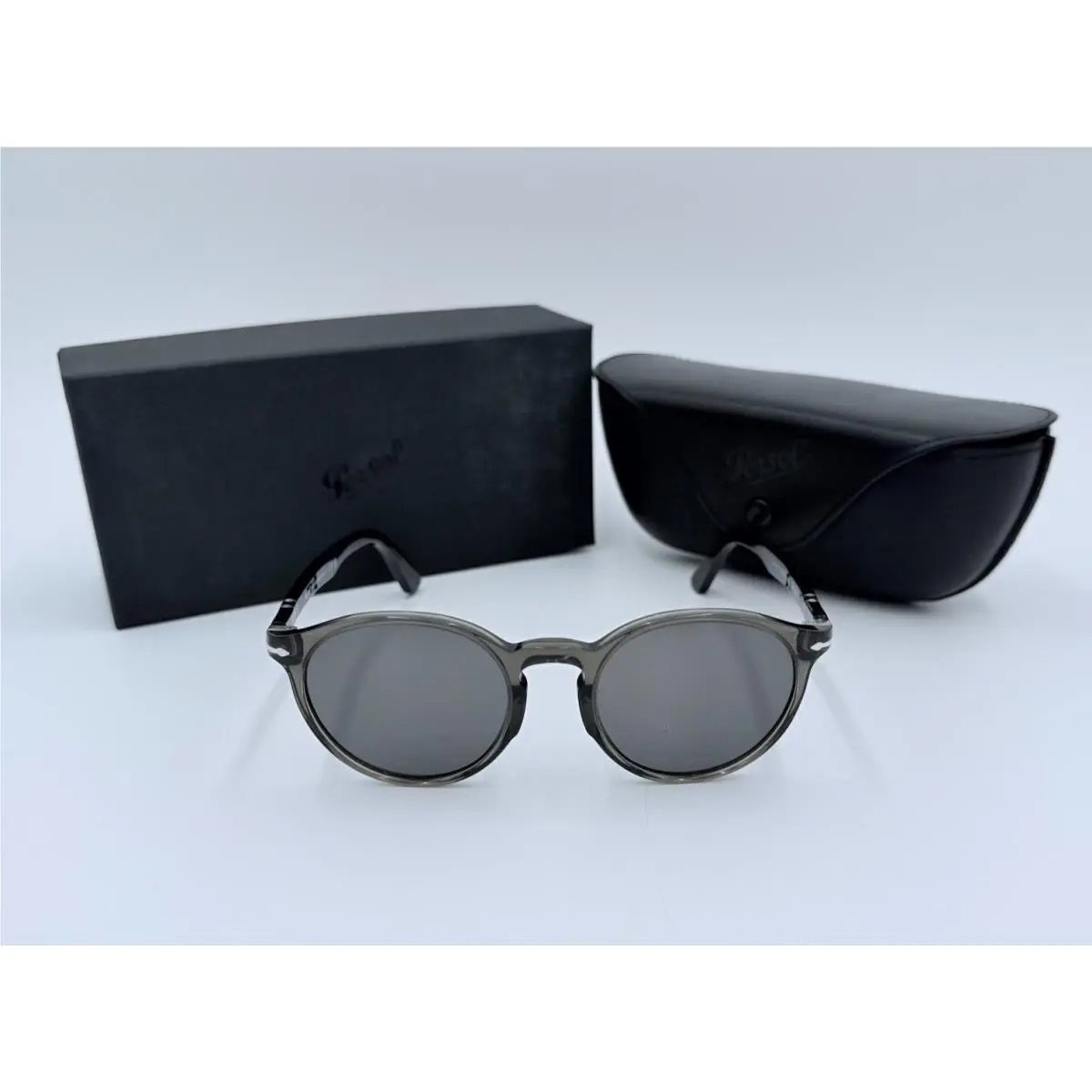 Persol 3171-S 1103/B1 Sunglasses Taupe Grey Transparent 52mm Box Case