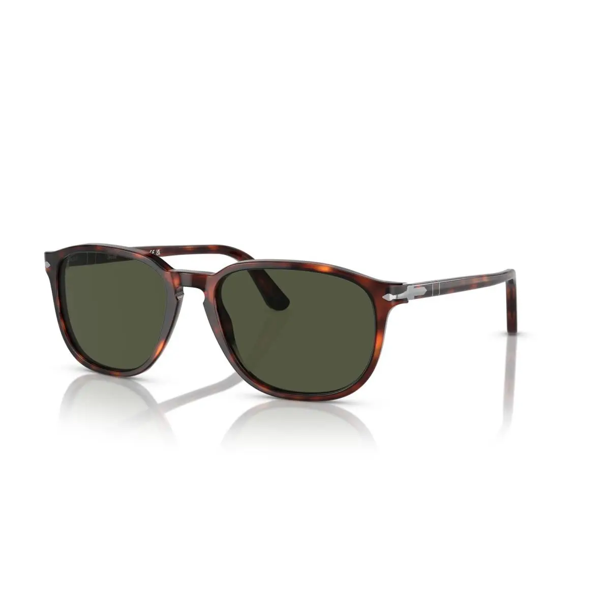 Persol 0PO3019S 24/31 Havana/green Square Shaped 55mm Sunglasses