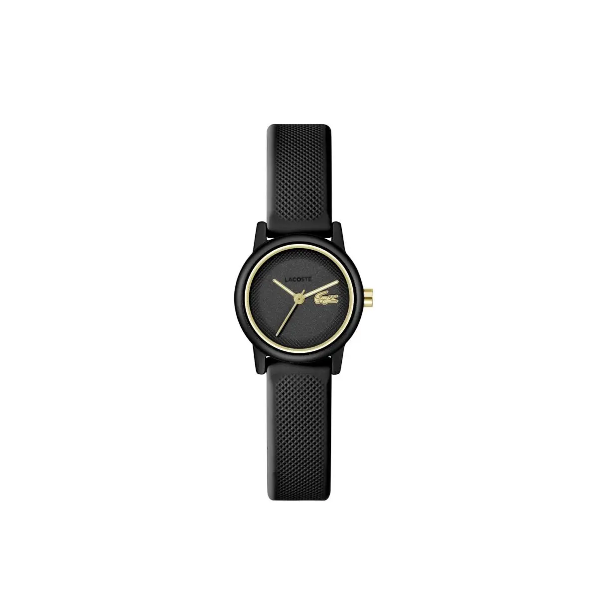 Lacoste.12.12 Mini Swift Women’s Quartz Watch - Silicone Strap Curved Black