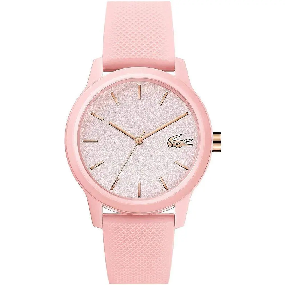Lacoste 12.12 Women`s Quartz Watch - TR90 Case - 36MM Pink Gold