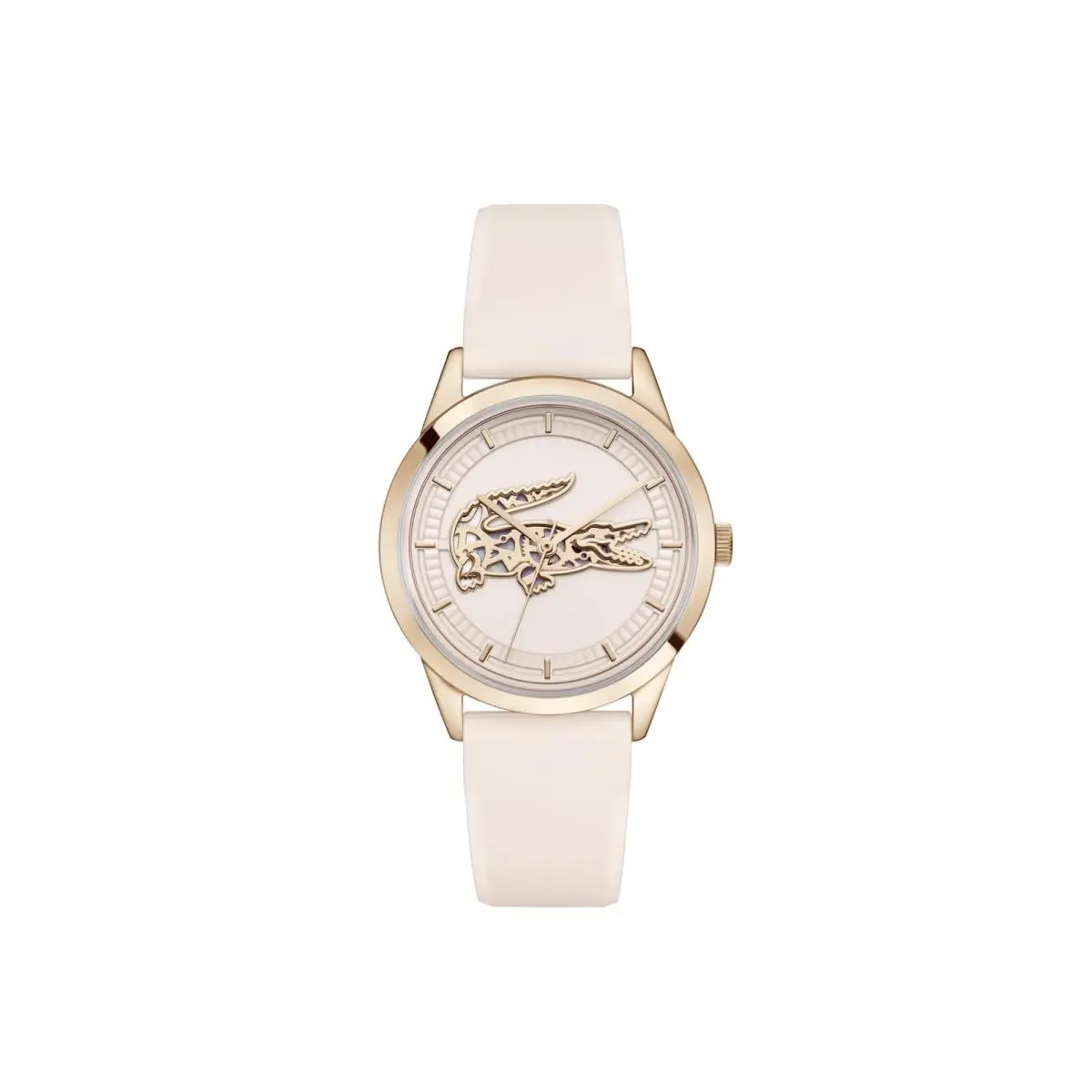 Lacoste Women`s Deva Quartz Silicone Strap Watch 34mm Blush