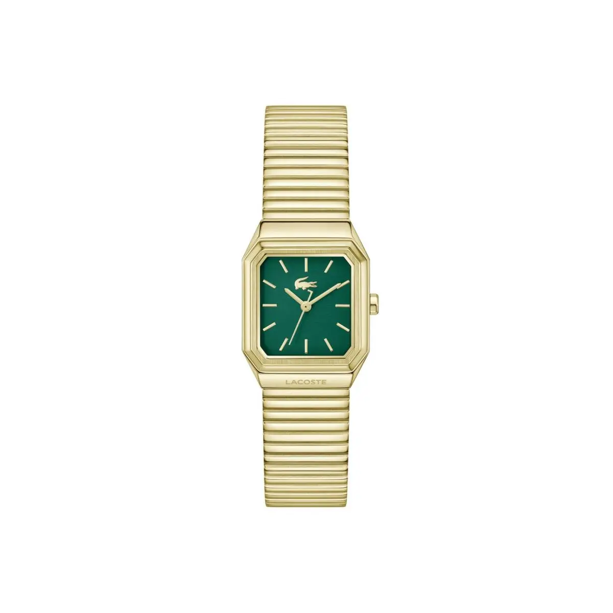 Lacoste Rene Women`s Quartz Watch - Octagonal Case and Bezel Three-hand Gold