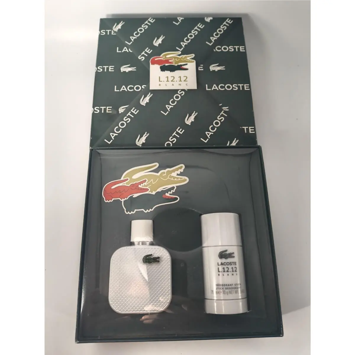 Lacoste Colonge 2 Piece Gift Set-3.3 Oz + Deodorant Stick-rare. A1 7