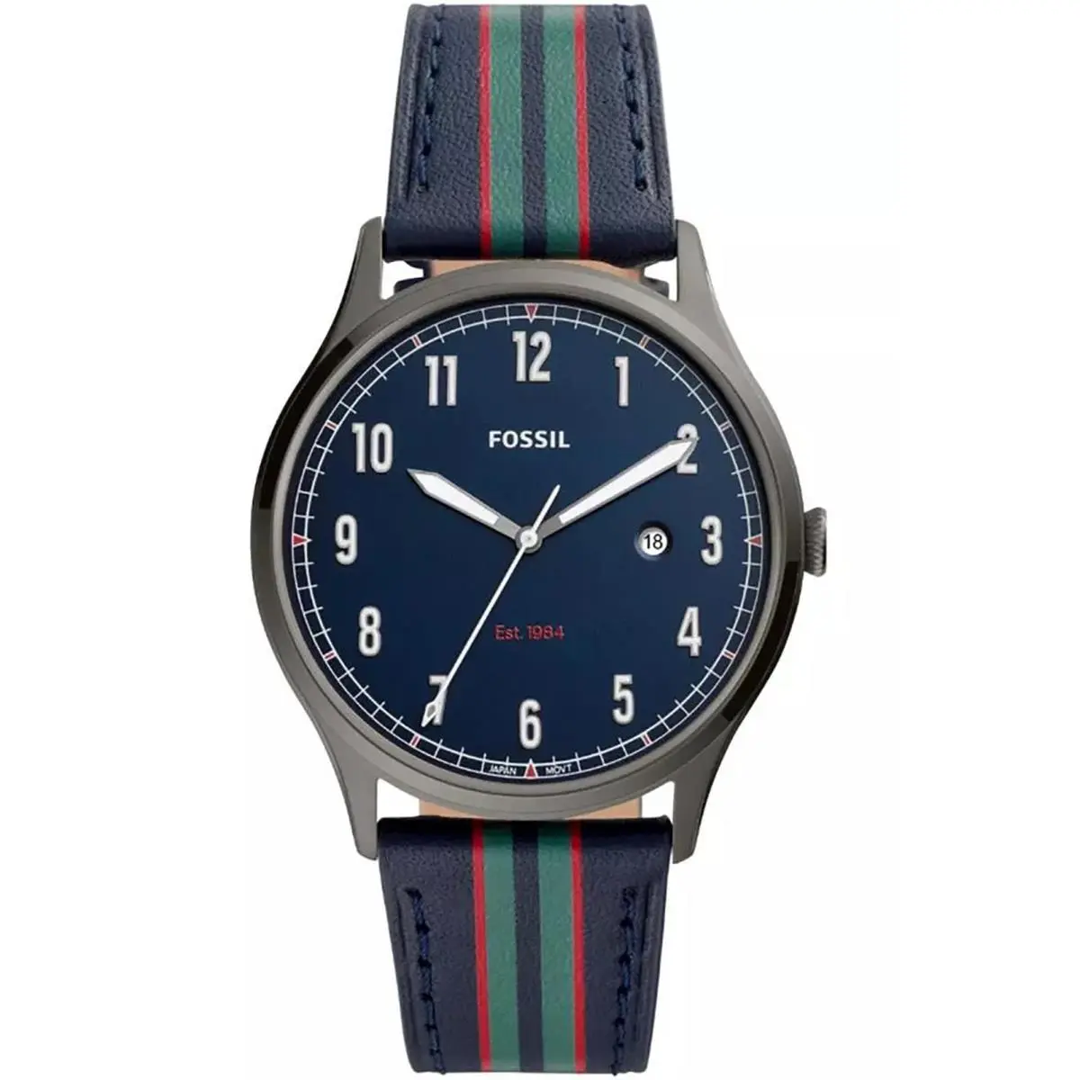 Fossil FS5592 41.5mm Men Dress Quartz Silver Tone with Fossil Gift Box