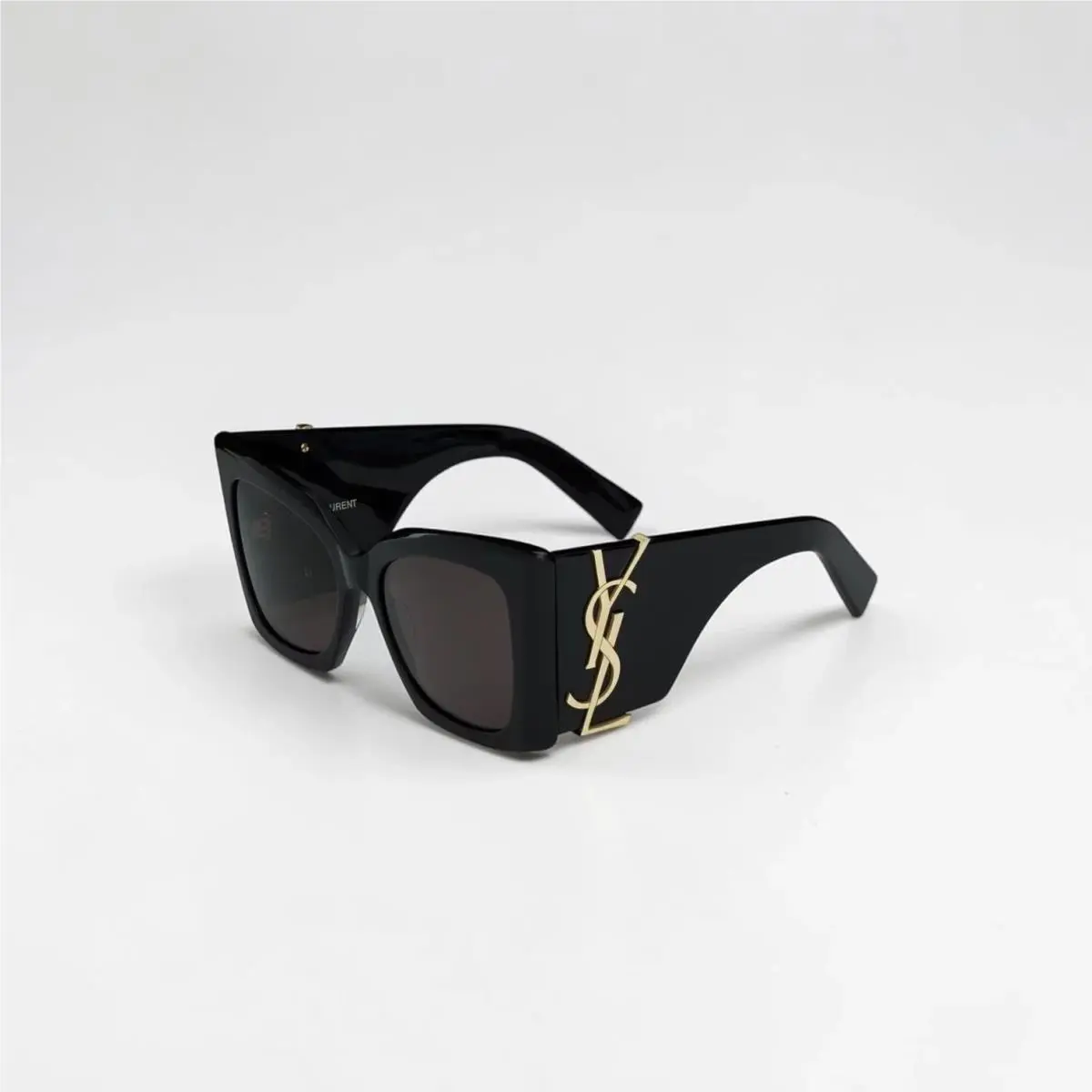 Saint Laurent SL M119 BLAZE-001 Black Gold Ysl Logo Cat Eye Women Sunglasses