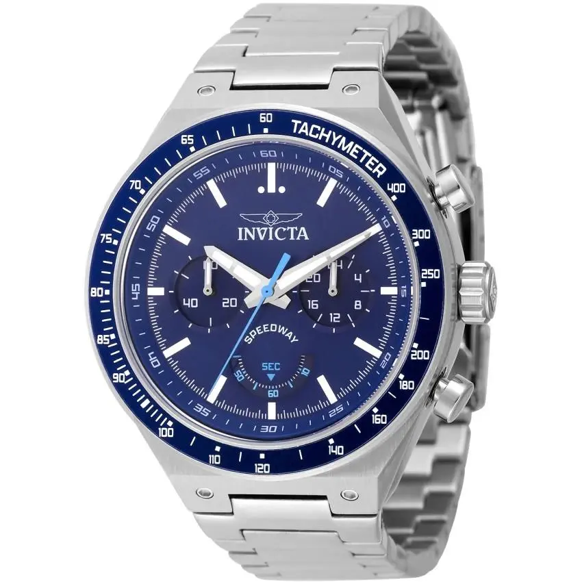 Invicta Speedway Gearshift Mens Watch 44mm Stainless Steel Blue Dial 49377