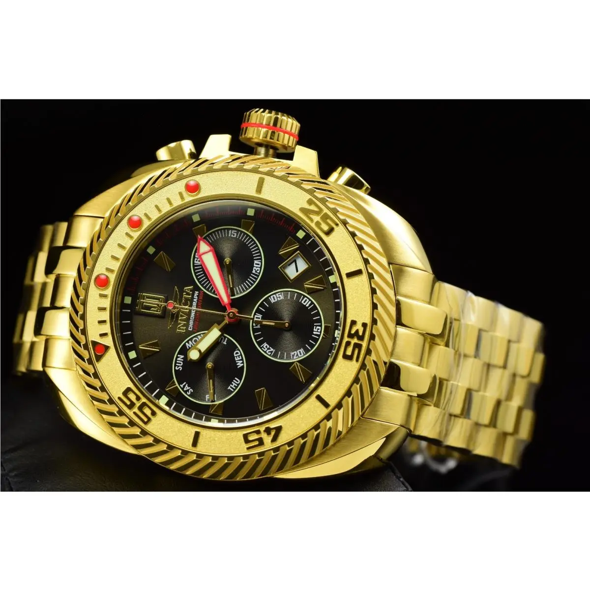 Invicta Mens Jason Taylor JT Limited Ed Chronograph Quartz Black Dial Watch