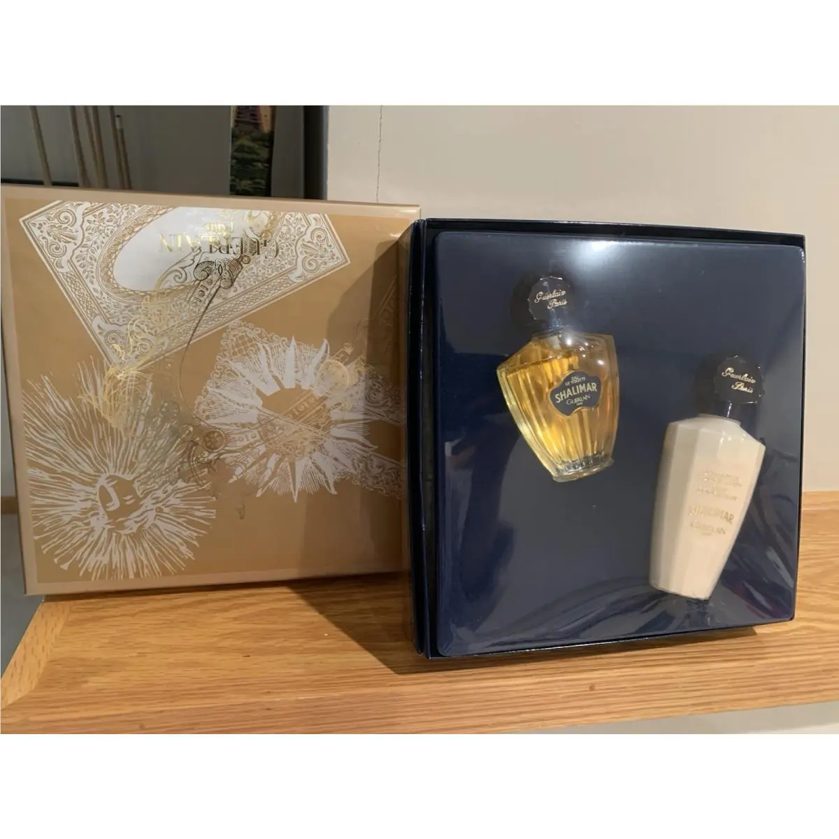 Guerlain Shalimar 2 Pc Set Eau de Toilette Edt 1.7 oz + Silky Body Lotion 3.4 oz