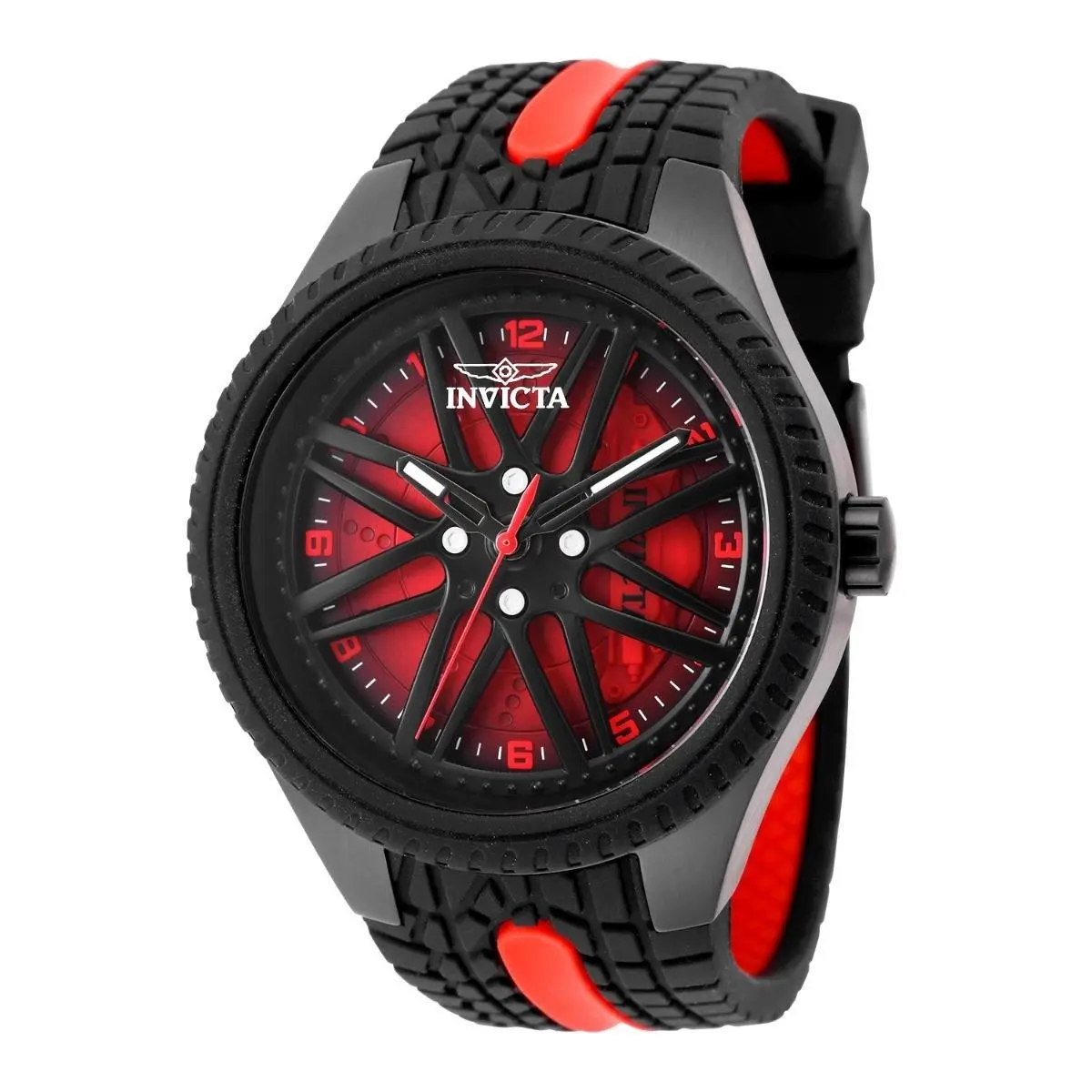 Invicta 50754 Racing Driftix Men`s Watch 46mm Quartz Silicone Band 50m WR