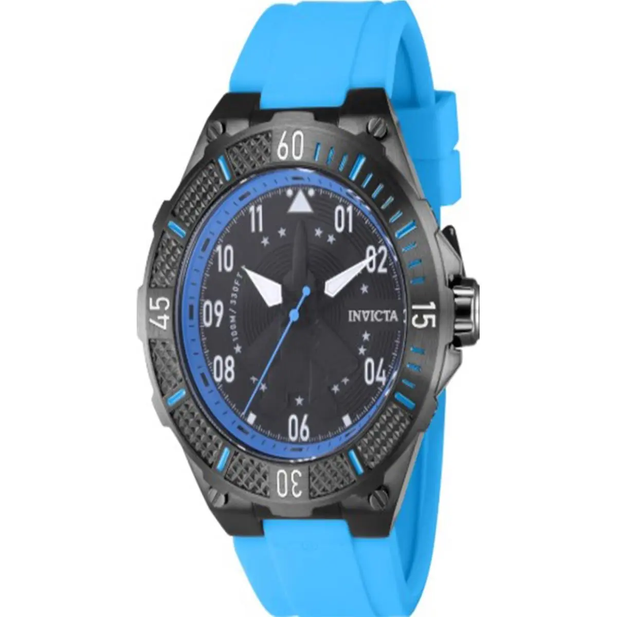 Invicta Men`s 39898 Aviator Quartz Multifunction Black Dial Watch