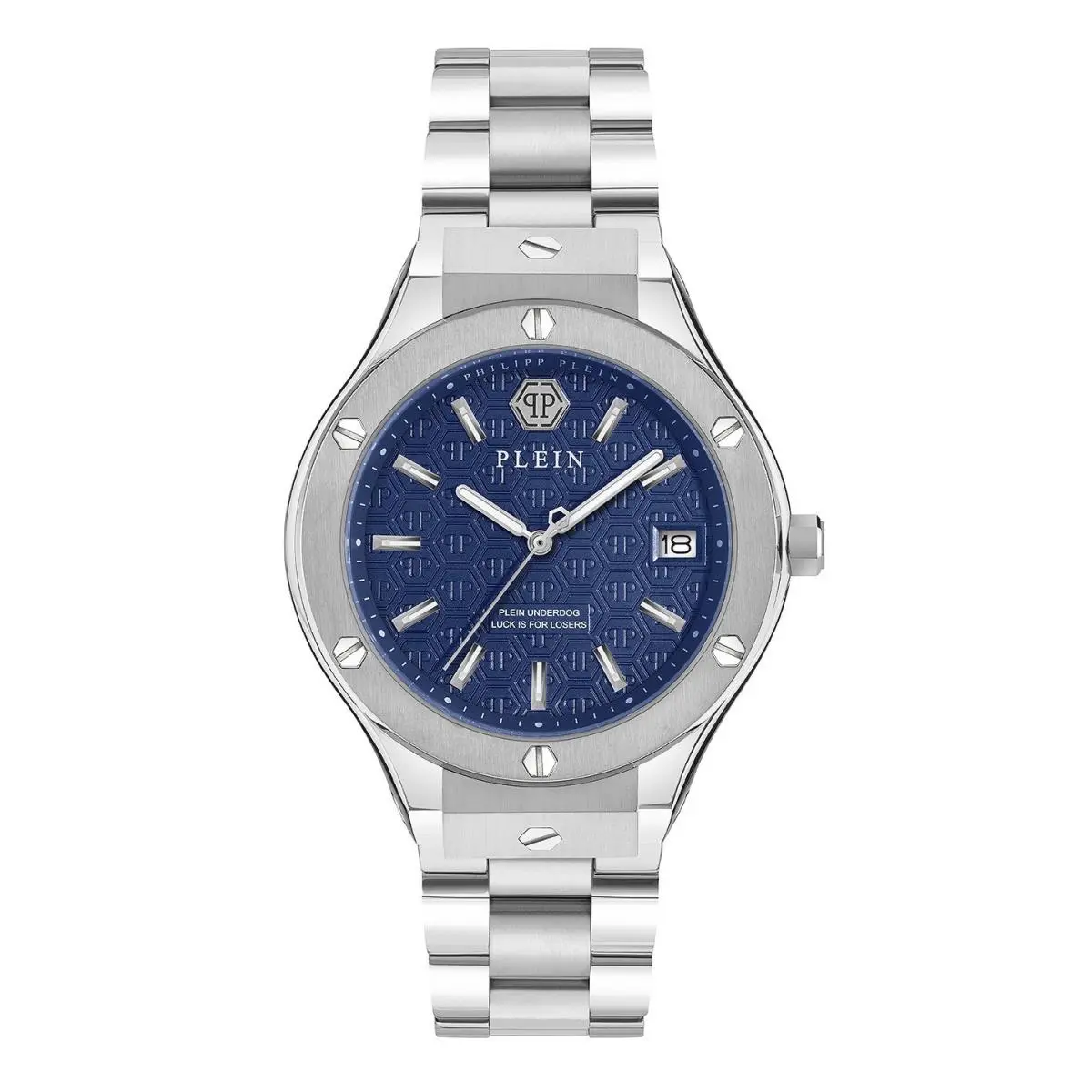 Silver Mens Analog Silver Watch Plein Underdog PWUFA0425 by Philipp Plein
