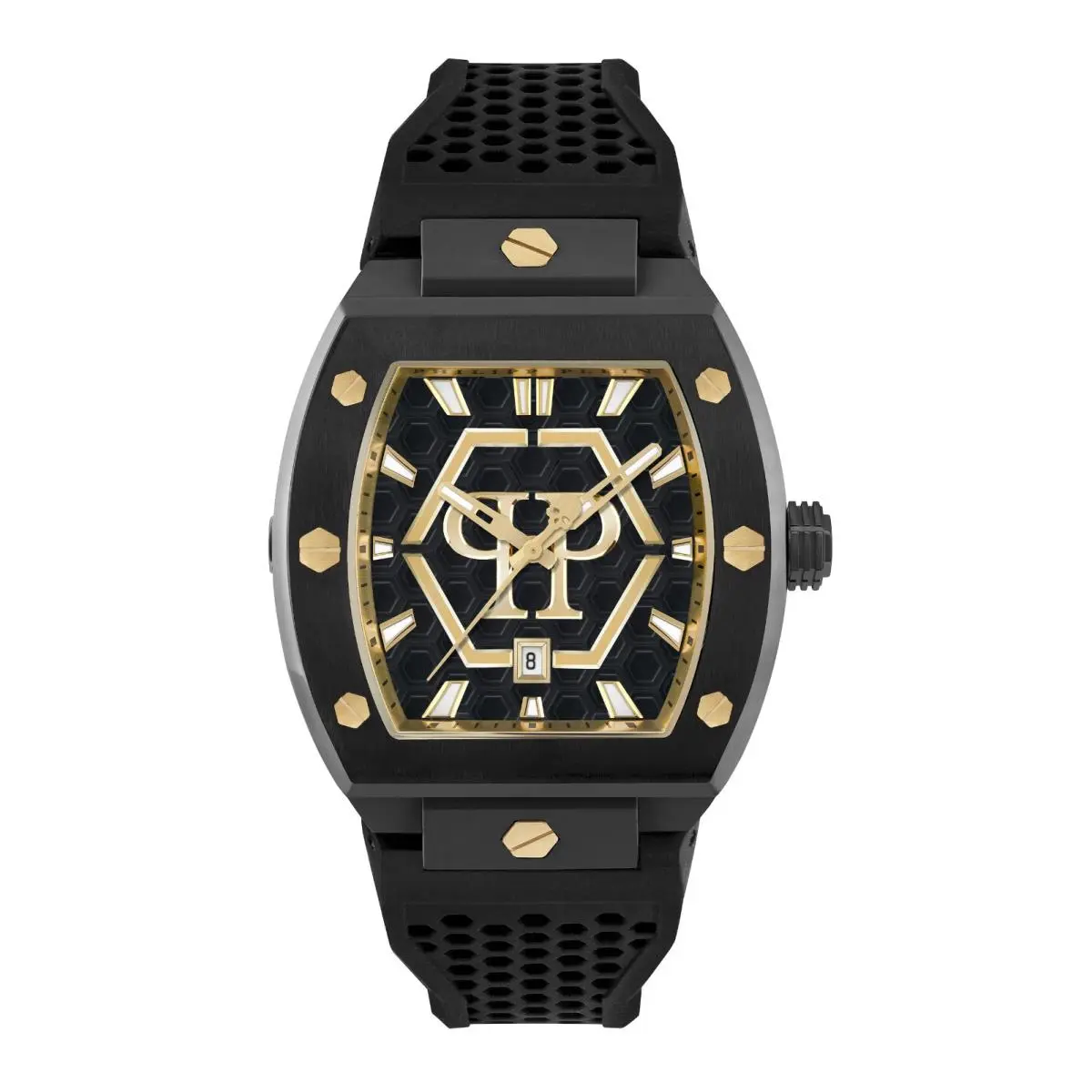 Mens Wristwatch  The Hexagon Phantom PWPUA0224 Silicone Black by Philipp Plein