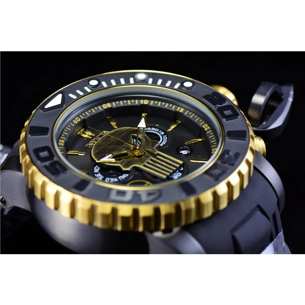 Invicta Marvel Punisher Mens Sea Hunter Swiss Watch Lim Ed 0216/3000 58mm