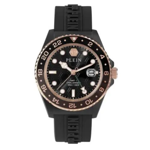 Gmt-i Challenger PWYBA0823 Men`s Black Analog Quartz Watch by Philipp Plein
