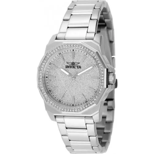 Invicta Women`s 49128 Speedway Quartz 3 Hand Silver Dial Watch