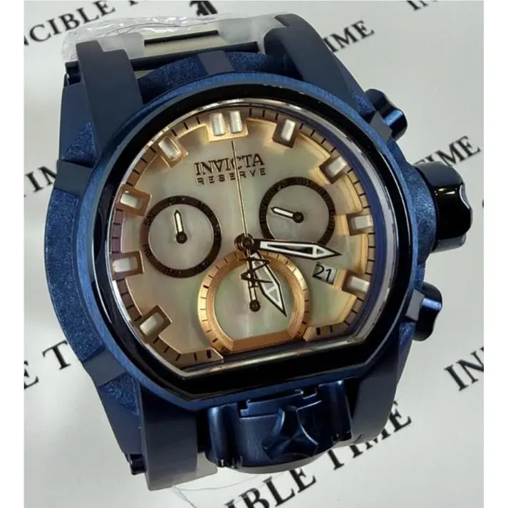 Invicta Reserve Bolt Zeus Magnum Men Blue Label Mop Dial Men`s Watch 28633