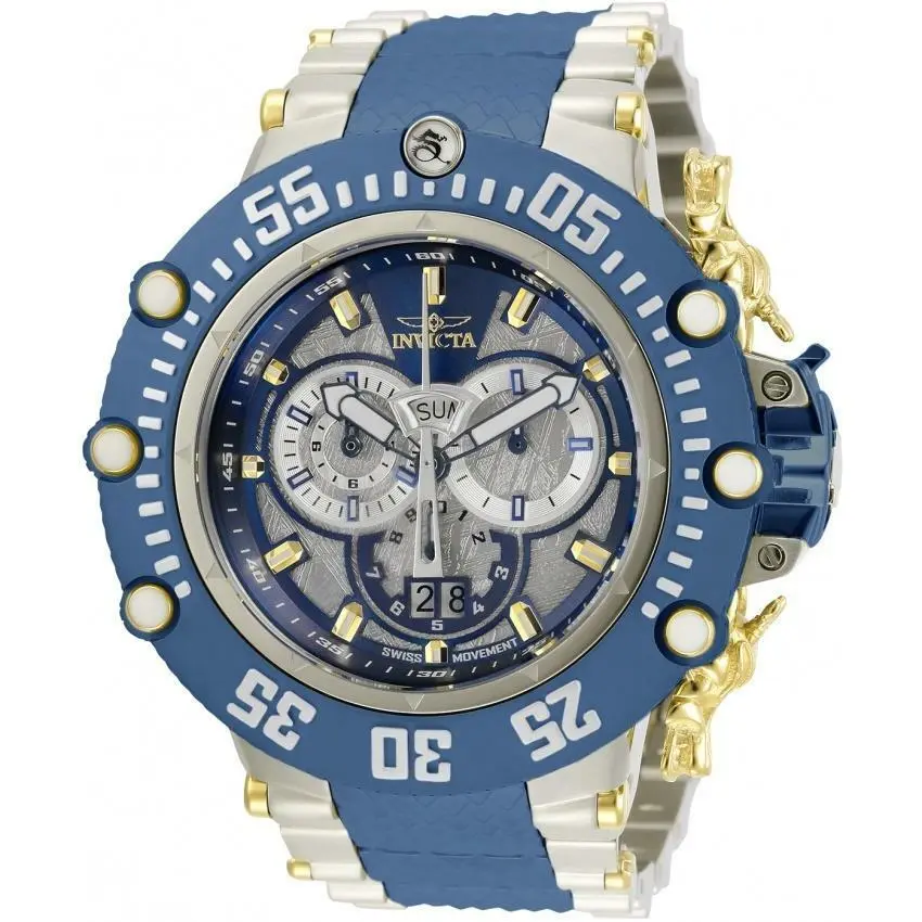 Invicta 32113 Men`s 52mm Blue/silver/gold Subaqua Noma Vii Meteorite Dial Watch