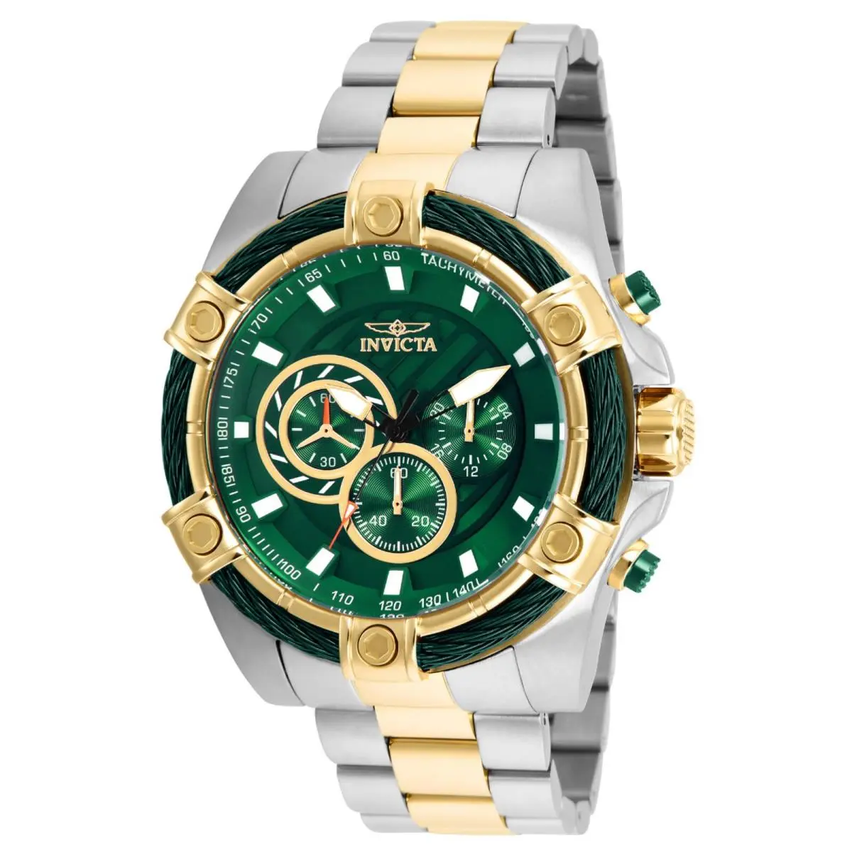 Invicta Bolt Ace Men`s Watch - 52mm Steel Gold 25519
