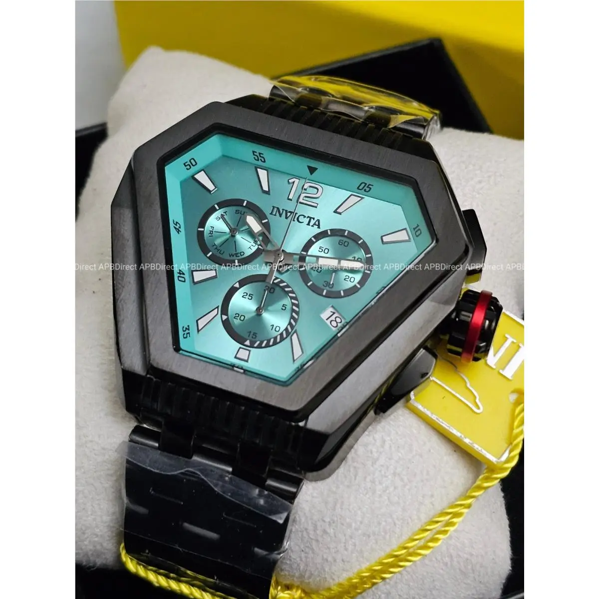 Invicta - Speedway Swiss Z60 Aqua Blue Dial Chronograph Black Quartz Mens Watch
