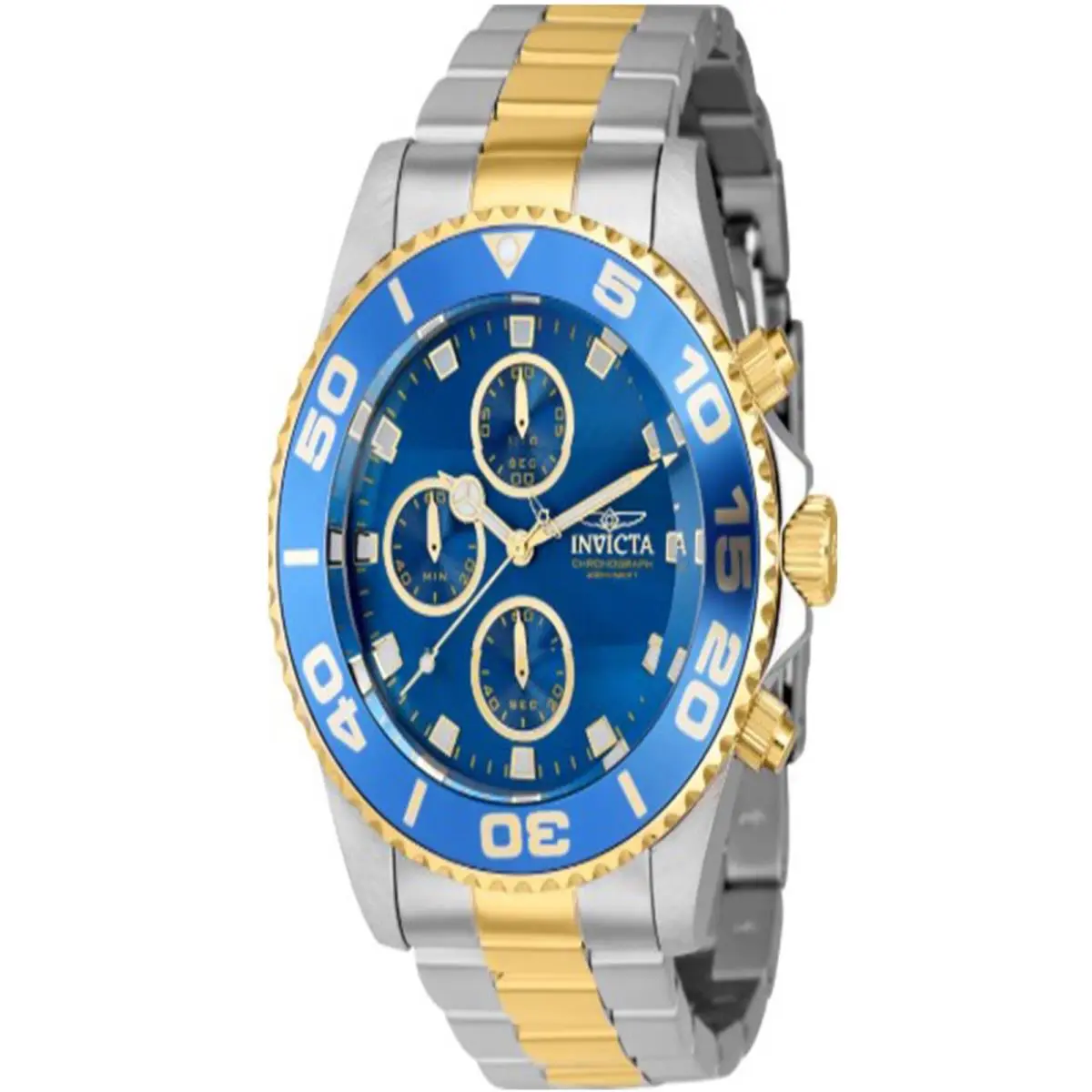 Invicta Men`s 43408 Pro Diver Quartz Chronograph Blue Dial Watch