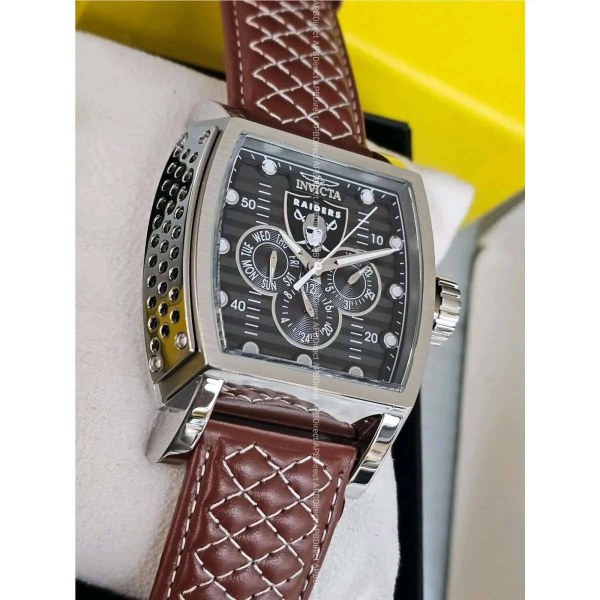 Invicta - Nfl - Las Vegas Raiders - Diablo Limited Edition S1 Leather Mens Watch