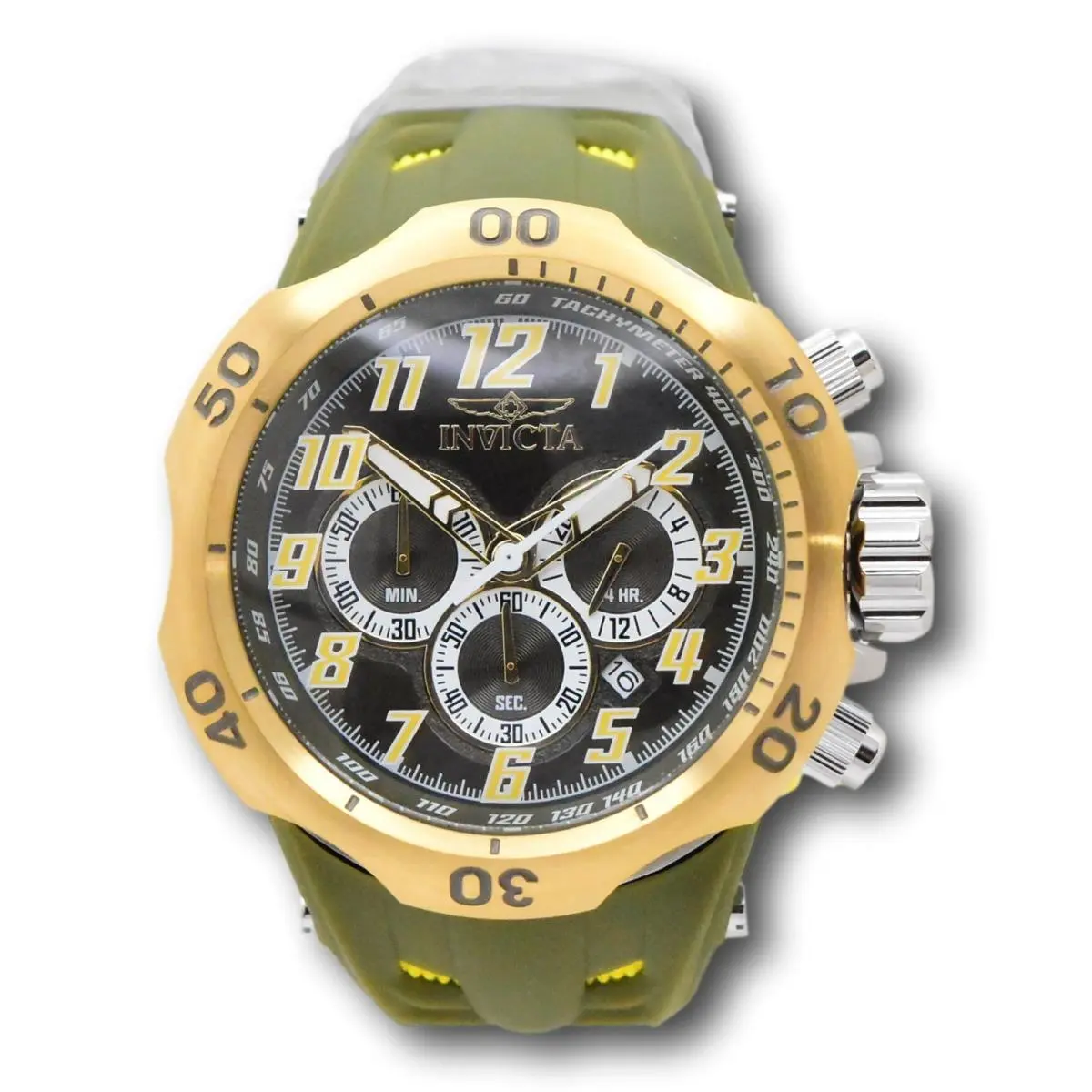 Invicta Venom Hydra Men`s 52mm Green Gold Sport Chronograph Watch 50509