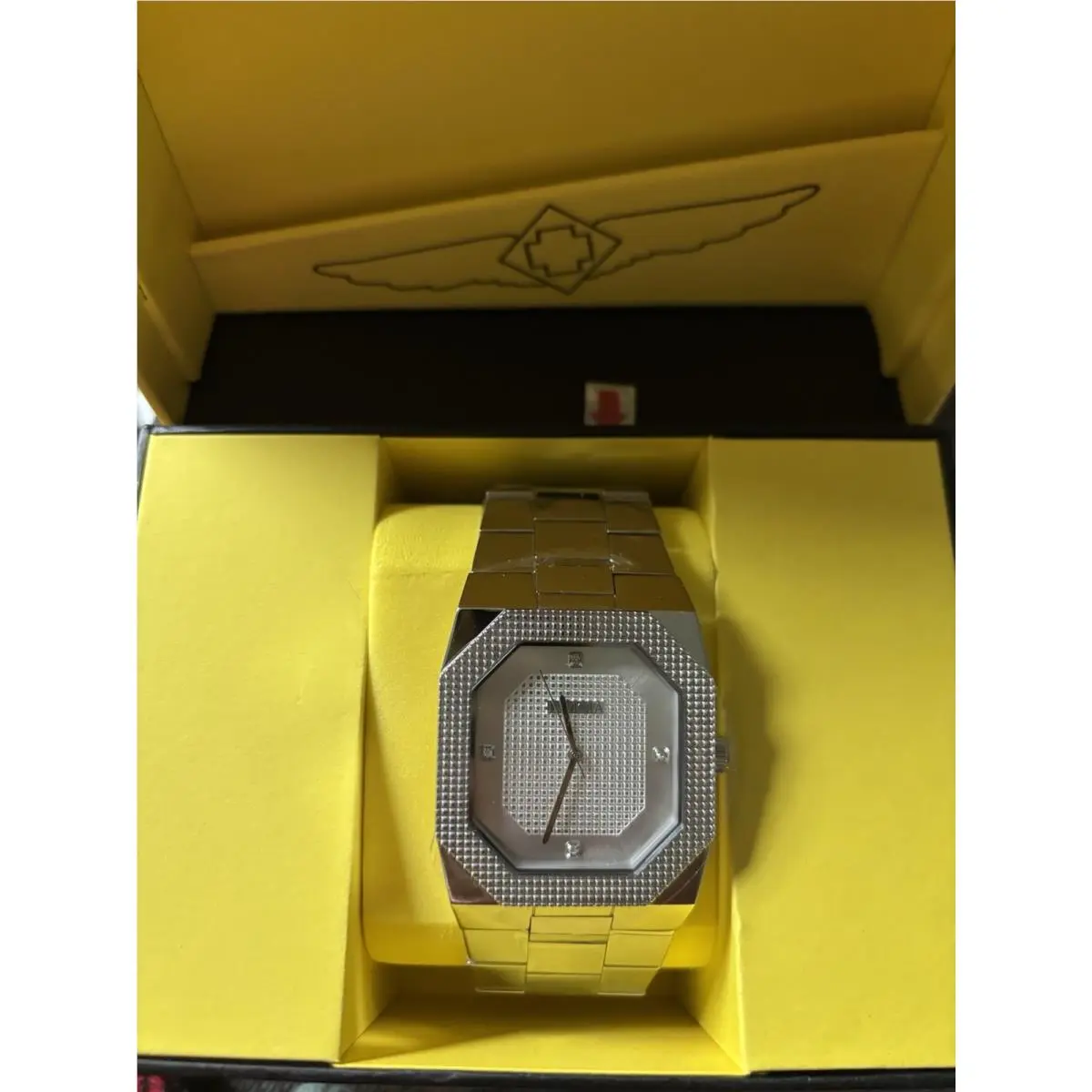 Invicta - Cuadro - Silver Plated SS High Polished Case Bracelet - Mens Watch