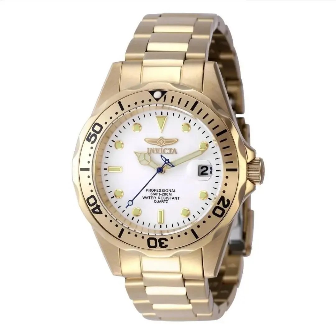 Invicta Ocean Voyage Mens Watch Gold/white 37.5mm Case - 47674