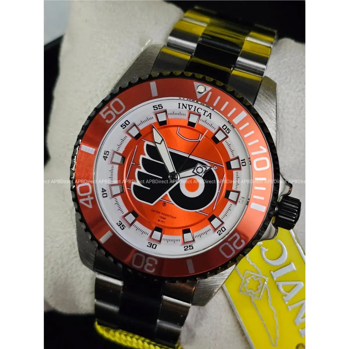 Invicta - Nhl - Philadelphia Flyers - Pro Diver 47mm Black Silver SS Mens Watch