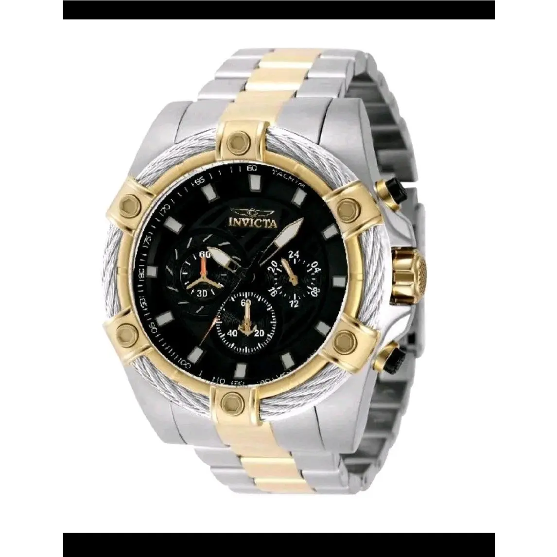 Invicta Bolt Men`s Watch - 52mm 69801 Two Tone W/black Dial
