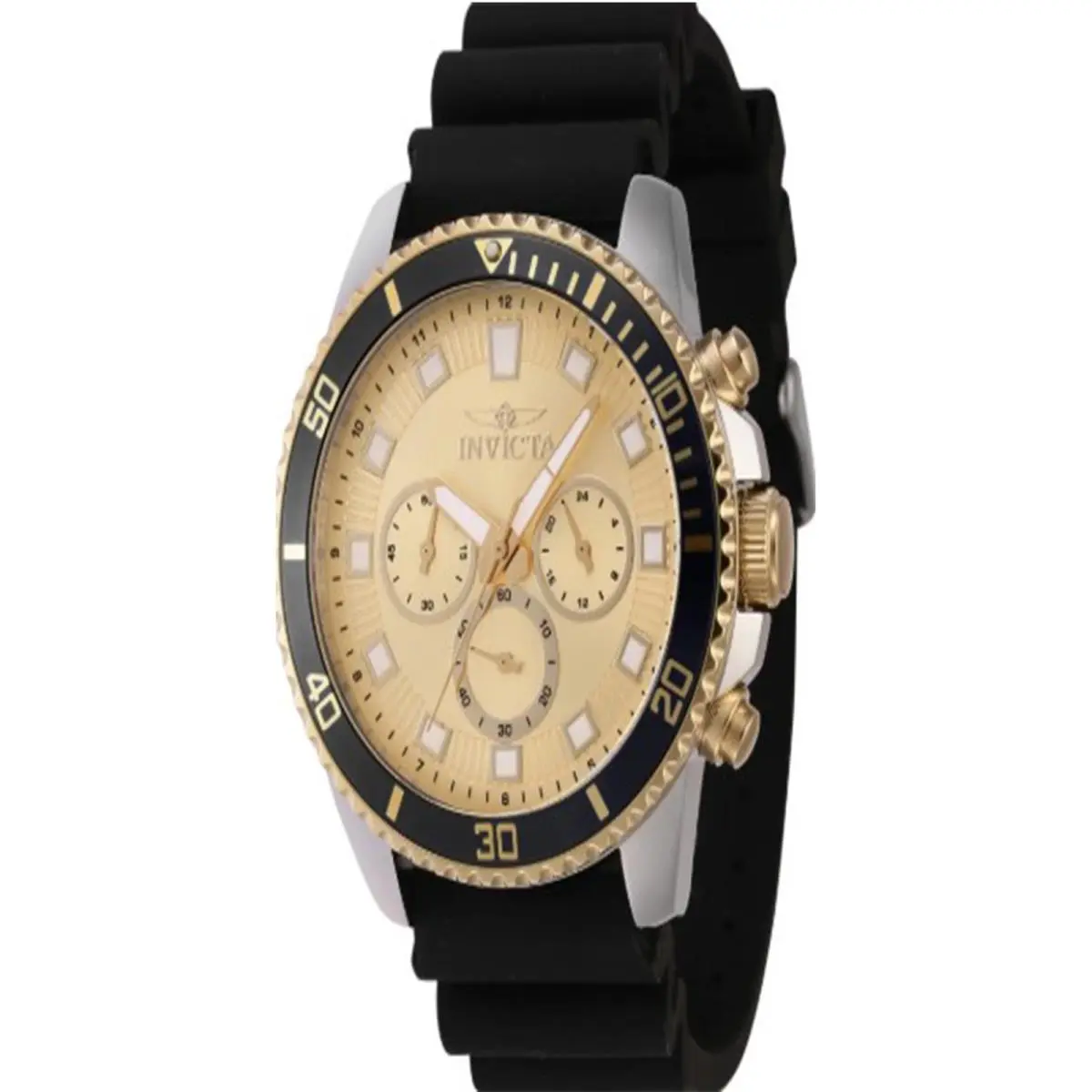 Invicta Men`s 46128 Pro Diver Quartz Chronograph Gold Dial Watch