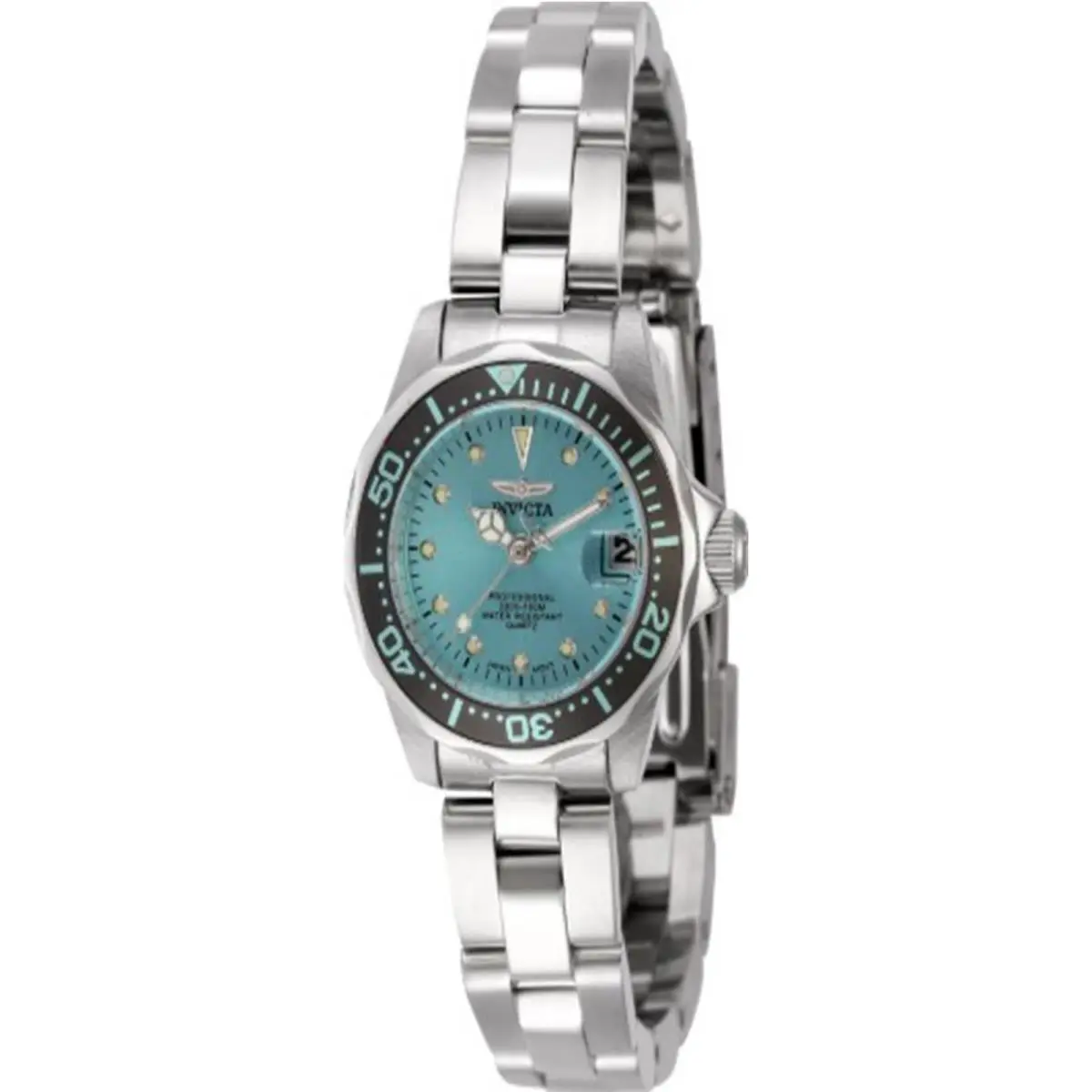 Women`s 45786 Pro Diver Quartz 3 Hand Blue Dial Watch by Invicta