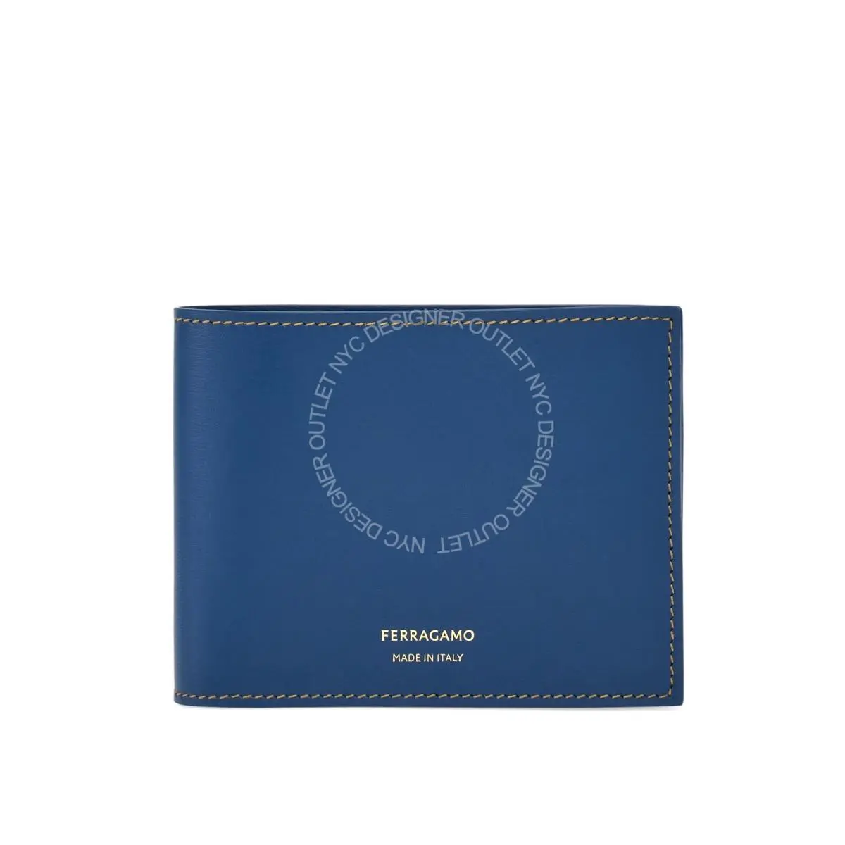 Salvatore Ferragamo Men Brown Leather Card Holder Wallet