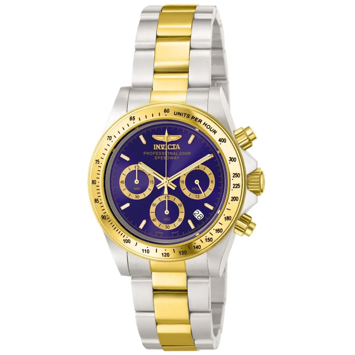 Invicta Speedway Torvane Men`s Watch - 39.5mm Steel Gold 3644